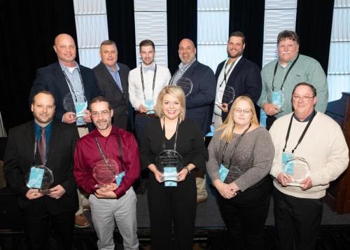 Circle of Excellence 2019Pictured (left to right); back row: Mike Wooldridge, Travis Laurence (VP of Operations), Kyle Greth, Spencer Ponder, Chris Pizza, Ted Mallon; front row: Jim McGrath, Tracy Carrier, Emilee Ballard, Sabrina Church, Chris Stevenson
